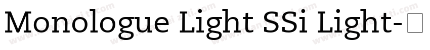 Monologue Light SSi Light字体转换
